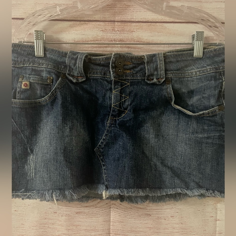Vintage Paris Blues Denim Jean 5-Pockt Mini Skirt Juniors 13
